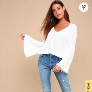 Free People Damsel White Sweater